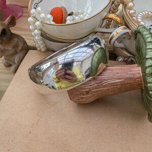 Vintage "Mirror" Silver Tone Chunky Bangle Bracelet